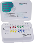 discovery® pearl, brackets en céramique, crochet sur 3èmes, 1 cas, dent 13-11 / 21-23 / 43-41 / 31-33, McLaughlin-Bennett-Trevisi** 18