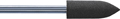 Pointes en gomme montées, noir, Forme : torpédo, cylindrique