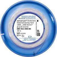 Fil en rouleau remanium®, rond 0,40 mm / 16, dur-élastique