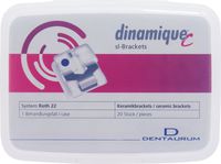 1 cas de brackets en céramique autoligaturants dinamique® c avec crochet sur 3èmes, 4èmes, 5èmes, Roth 22