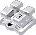 discovery®, bracket en métal, dent 33, torque 0°, angulation 0°, Standard Edgewise 18