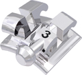 equilibrium® 2, bracket en métal avec crochet, dent 33, torque +7°, angulation +5°, Ricketts® Universal 18