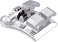 equilibrium® 2, bracket en métal avec crochet, dent 43, torque 0°, angulation +3°, McLaughlin-Bennett-Trevisi** 22
