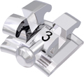 equilibrium® mini, bracket en métal avec crochet, dent 33, torque -11°, angulation +7°, Roth 22