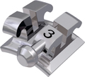 equilibrium® ti, bracket en titane avec crochet, dent 32, torque 0°, angulation +3°, McLaughlin-Bennett-Trevisi** 22