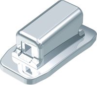 Ortho-Cast, tube vestibulaire DB, simple rectangulaire, dent 17-16 / 26-27 / 47-46 / 36-37, torque 0°, offset +6°, gorge 18