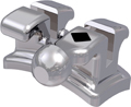 topic, bracket en métal sans nickel avec crochet, dent 35, torque -22°, angulation 0°, Roth 22